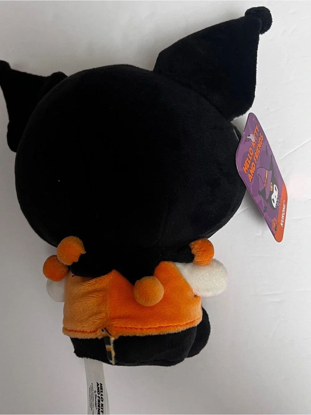 Hello Kitty Sanrio Kuromi Plush - Black, White & Orange Halloween Outfit